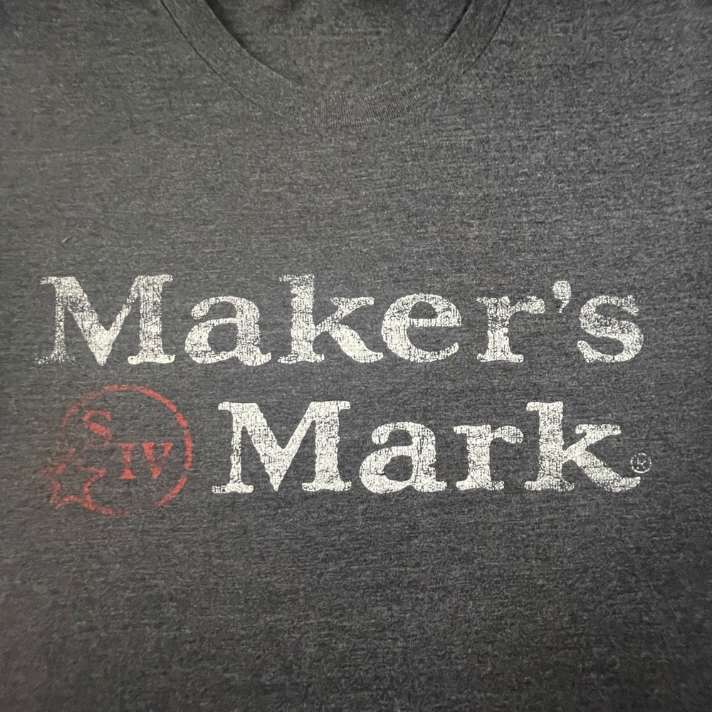 Maker's Mark Bourbon Gray T-Shirt Large